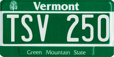 VT license plate TSV250