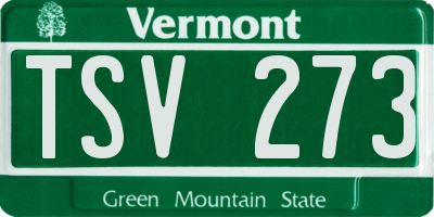 VT license plate TSV273
