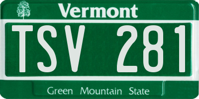 VT license plate TSV281