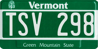 VT license plate TSV298