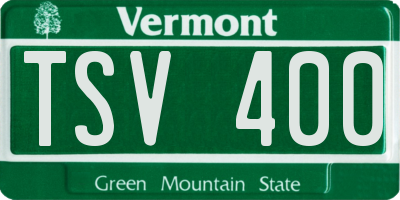 VT license plate TSV400