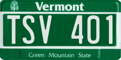 VT license plate TSV401