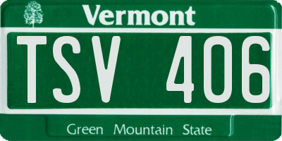 VT license plate TSV406
