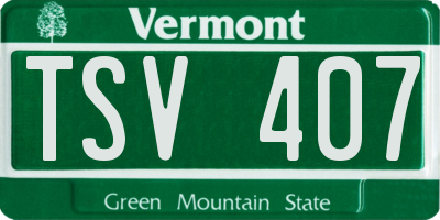 VT license plate TSV407