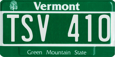 VT license plate TSV410