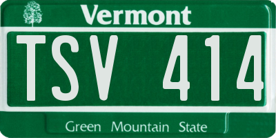 VT license plate TSV414