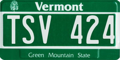 VT license plate TSV424