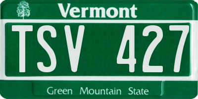 VT license plate TSV427