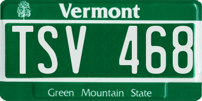VT license plate TSV468