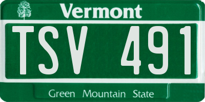VT license plate TSV491