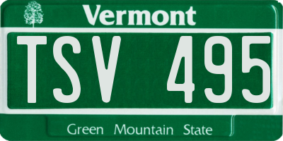 VT license plate TSV495