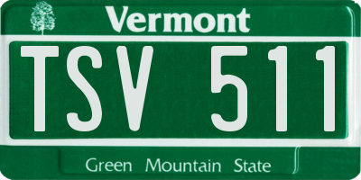 VT license plate TSV511