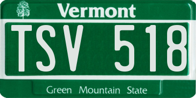 VT license plate TSV518