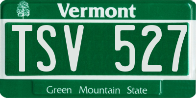 VT license plate TSV527