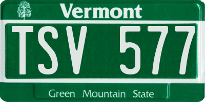 VT license plate TSV577