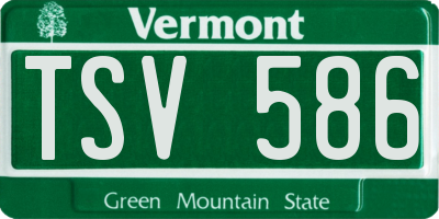 VT license plate TSV586