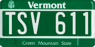 VT license plate TSV611