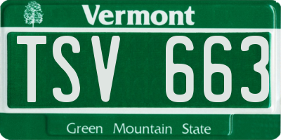 VT license plate TSV663