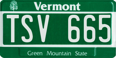 VT license plate TSV665