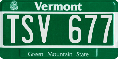 VT license plate TSV677