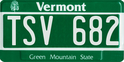 VT license plate TSV682