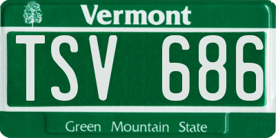 VT license plate TSV686