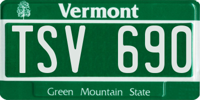 VT license plate TSV690
