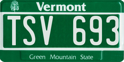 VT license plate TSV693