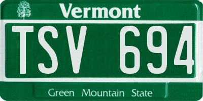 VT license plate TSV694