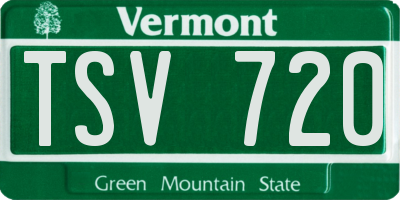 VT license plate TSV720