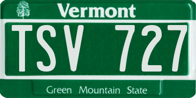 VT license plate TSV727