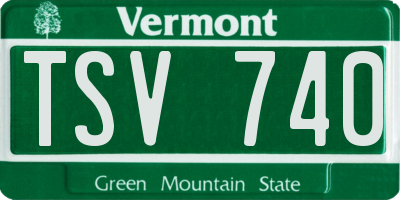 VT license plate TSV740
