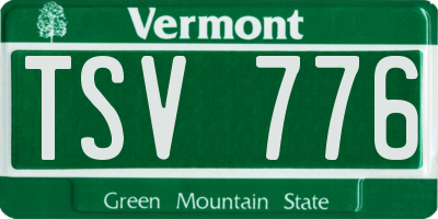 VT license plate TSV776