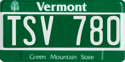 VT license plate TSV780