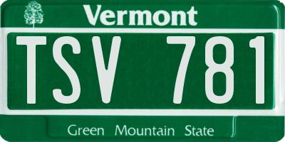 VT license plate TSV781