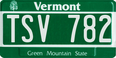 VT license plate TSV782
