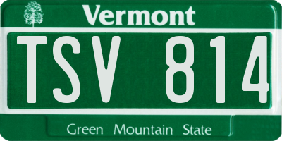 VT license plate TSV814