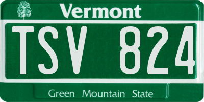 VT license plate TSV824