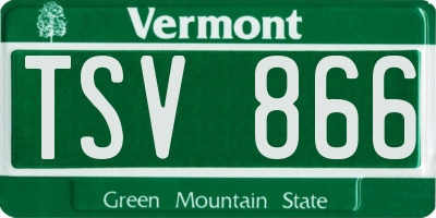 VT license plate TSV866