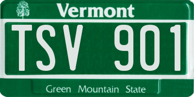VT license plate TSV901