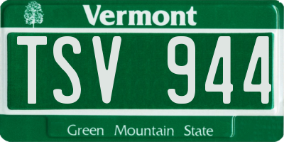VT license plate TSV944
