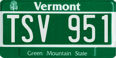 VT license plate TSV951