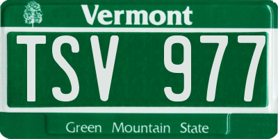 VT license plate TSV977