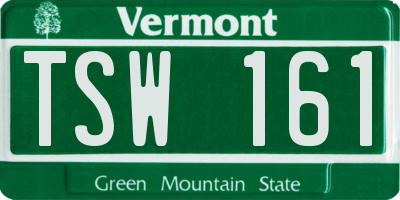 VT license plate TSW161