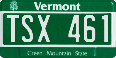 VT license plate TSX461