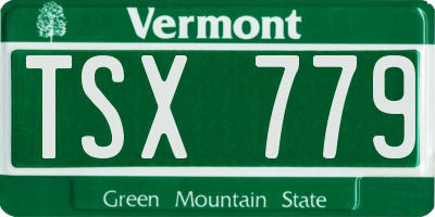 VT license plate TSX779