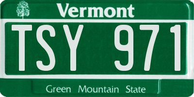 VT license plate TSY971