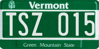 VT license plate TSZ015