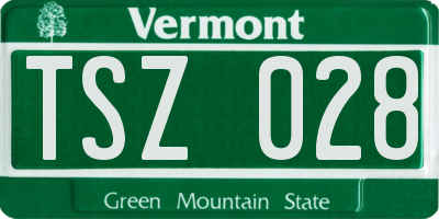 VT license plate TSZ028