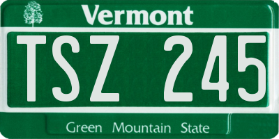 VT license plate TSZ245